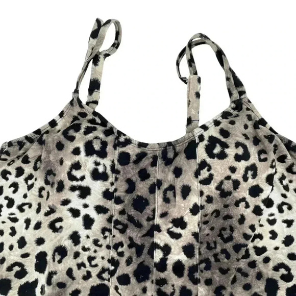 Swim Solutions Cheetah Print Bust Support Tankini Swim Top Size 8 - Picture 3 of 8
